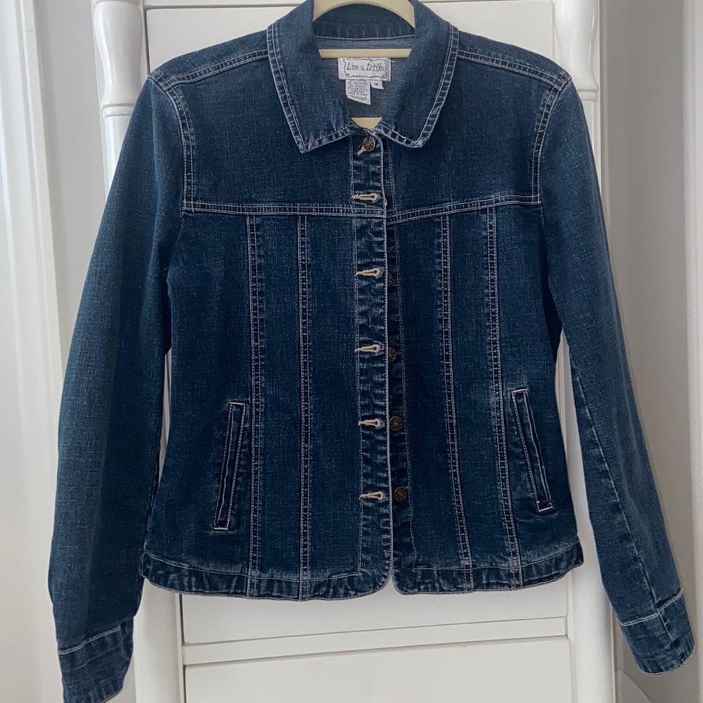 Live a Little Denim Button Up Jacket - Absolutely Perfect Condition - Sz M